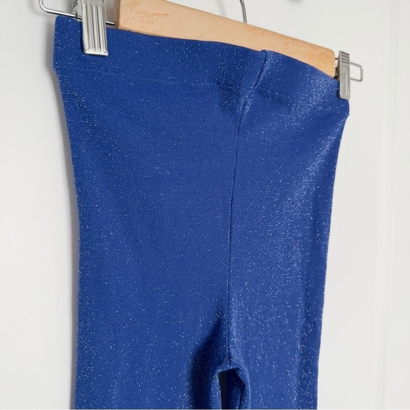 NWOT BCBGMAXAZRIA Metallic Leggings, Blue, XS/S - Picture 7 of 8